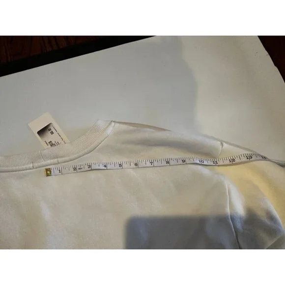 NWT Evereve Kimberly Faux Leather Sweatshirt Size L - Picture 11 of 14